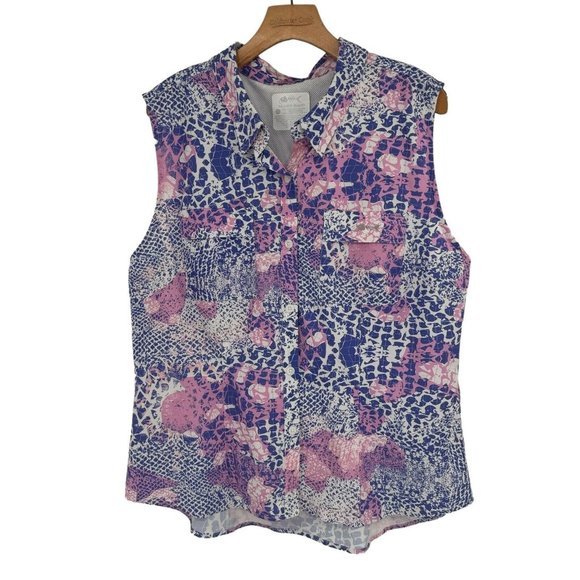 Silver Bait Women's Performance UPF 50 Button Down Fishing Shirt Top Size XL - Picture 3 of 12